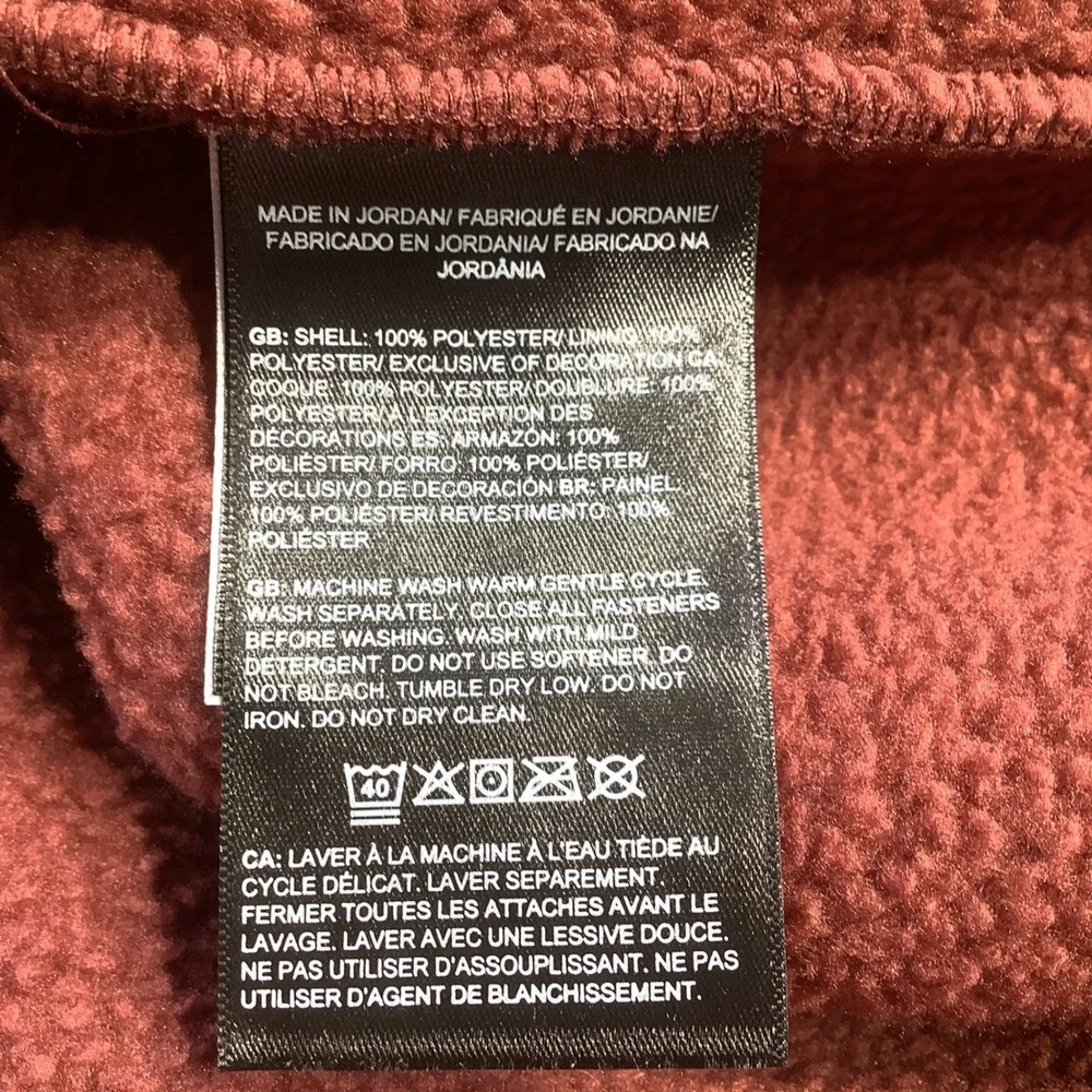 The North Face Mens Yumiori 1/4‎ Zip Fleece Pullover Sumac Red Size Medium NWT
